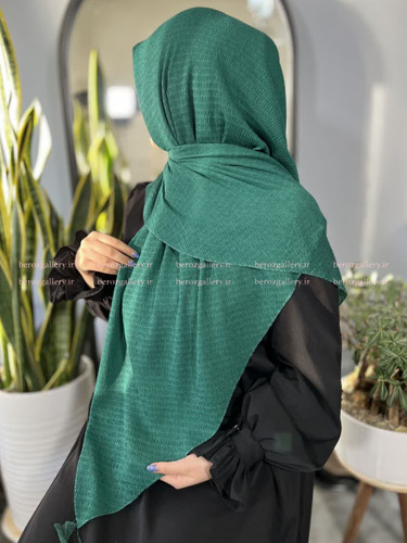 روسری نخی پلیسه قواره ۱۳۰ کد R ۱۰۰8